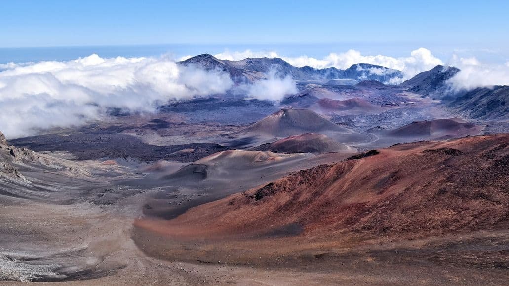 Volcanic landscape on Maui Hawaii