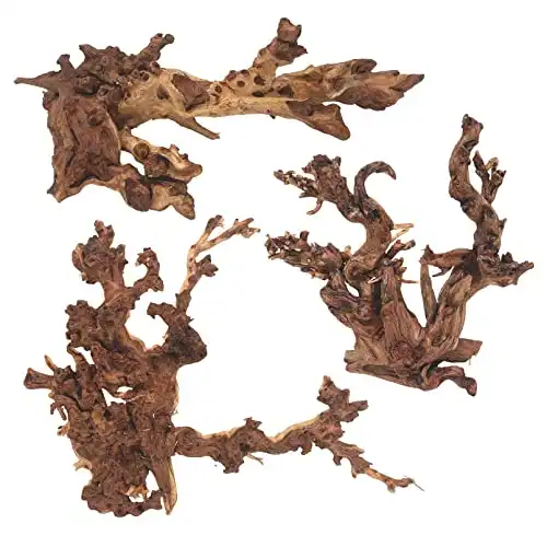 Pinvnby Natural Aquarium Driftwood Assorted Branches (Pack of 3)